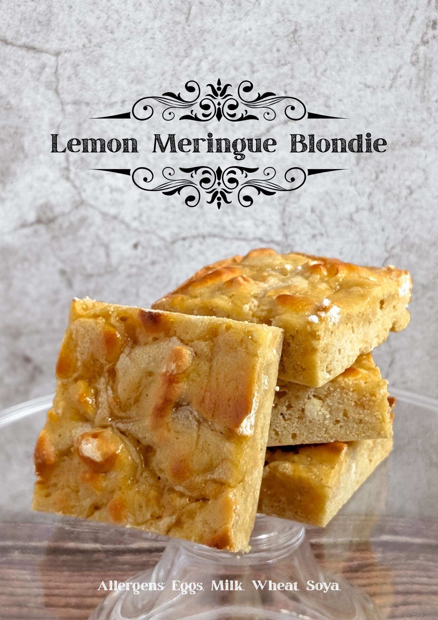 Lemon Meringue Blondie - 4 pieces