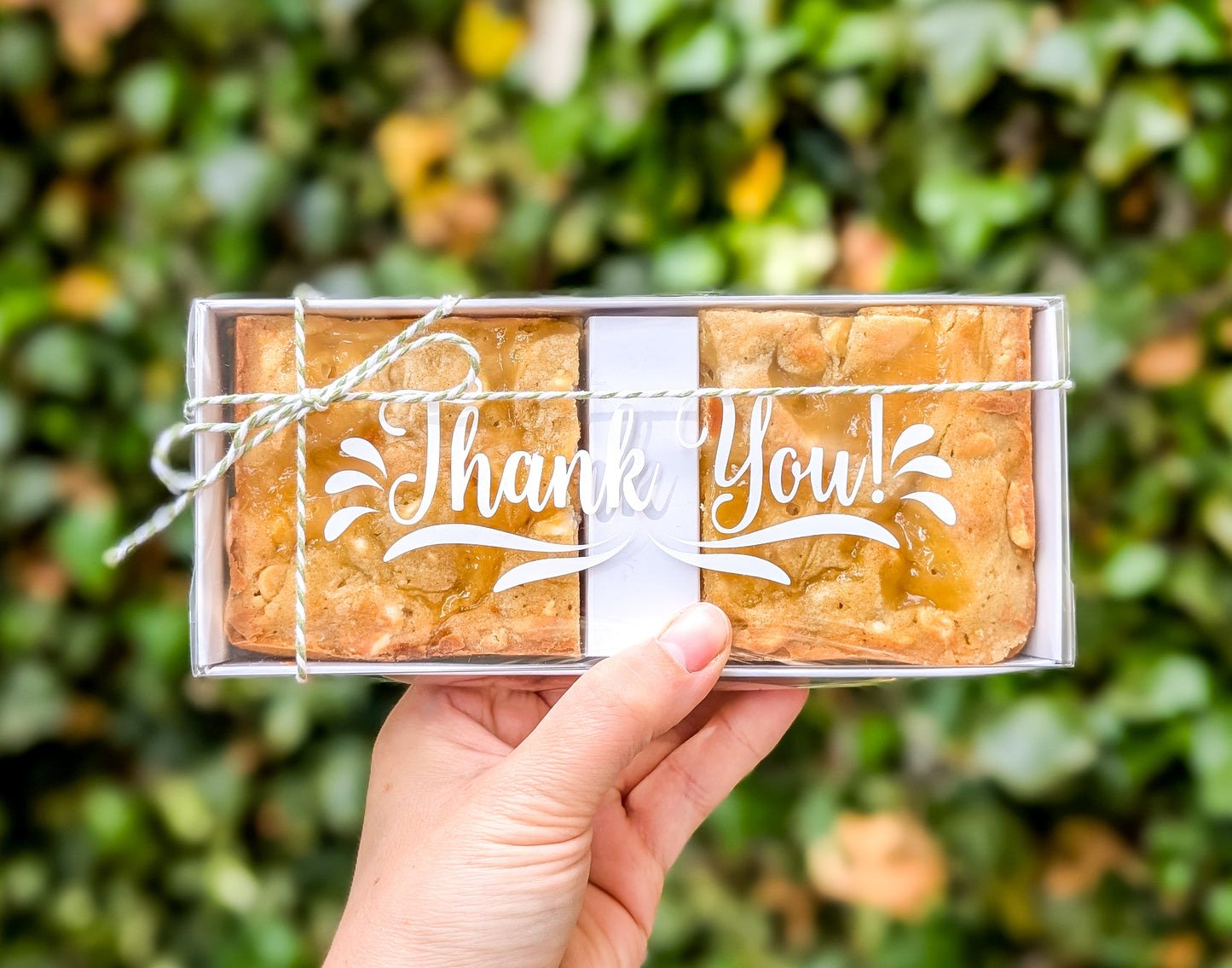 'Thank you' brownie/blondie - 2 pieces