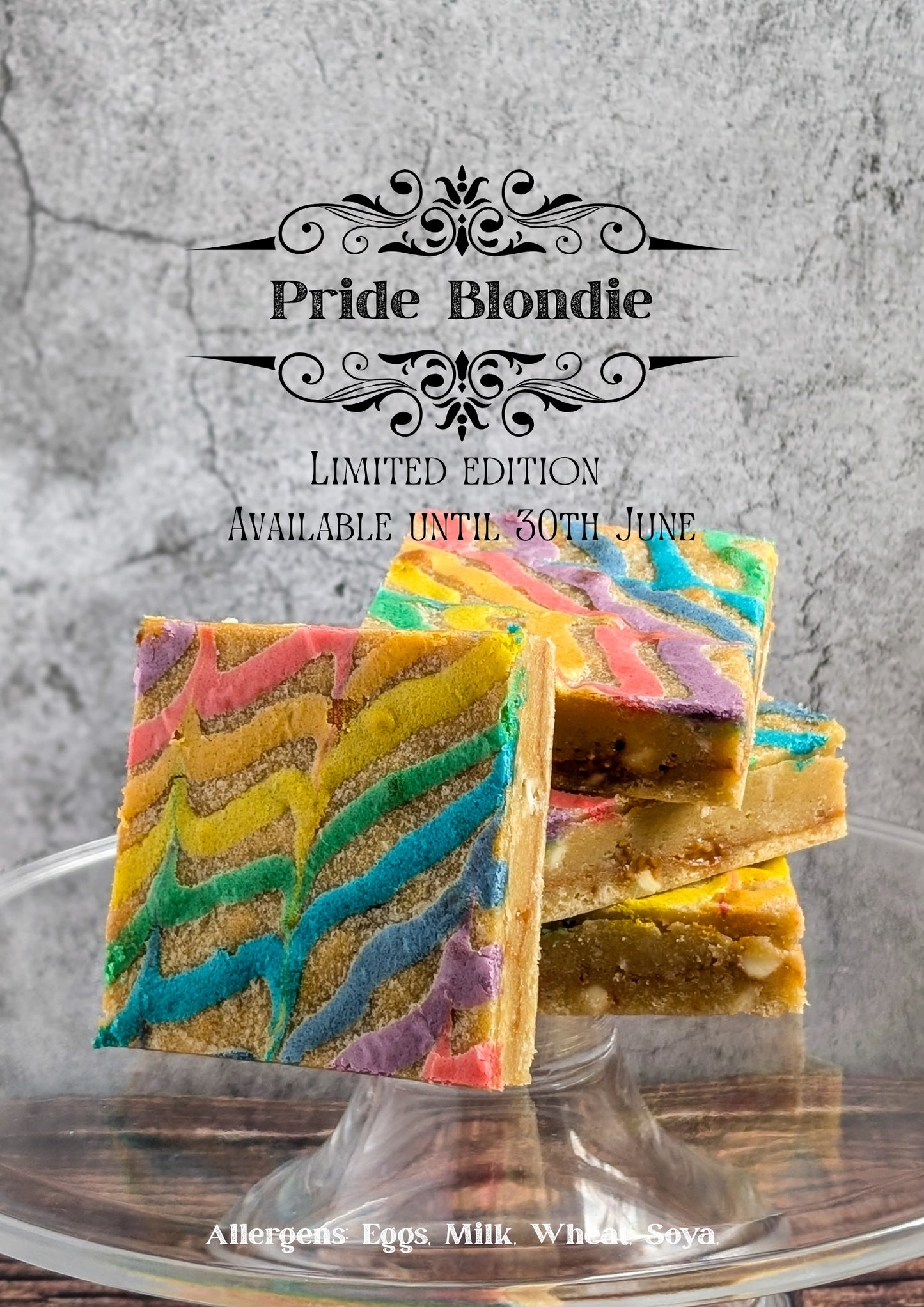 'Pride' White Chocolate & Caramel Blondie - 2 pieces