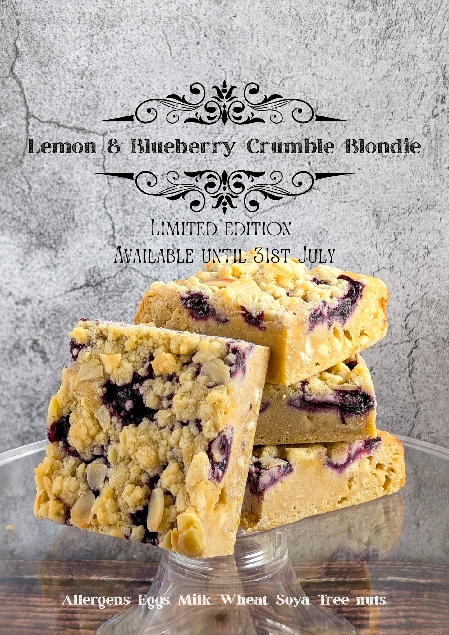 Lemon and Blueberry Crumble Blondie (Limited Edition) - 2 pieces