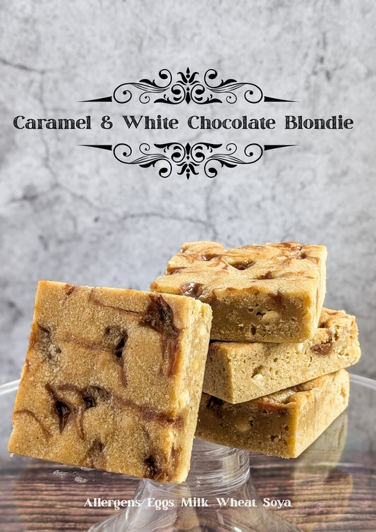White Chocolate & Caramel Blondie - 2 pieces