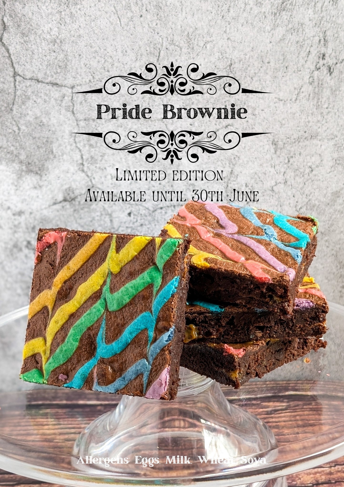 'Pride' Caramel Brownie - 4 pieces